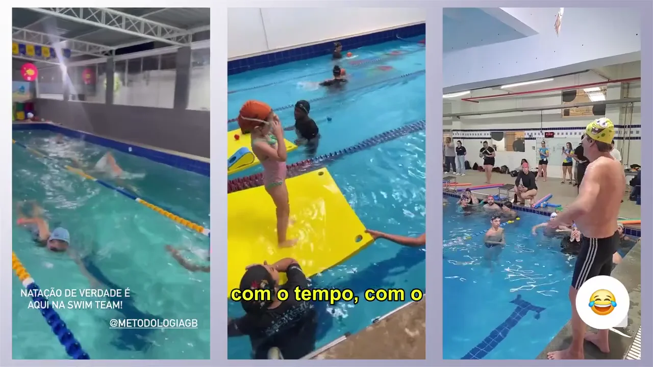 Crianças e o aprendizado nas piscinas